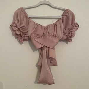 Pink Puff Sleeve Top